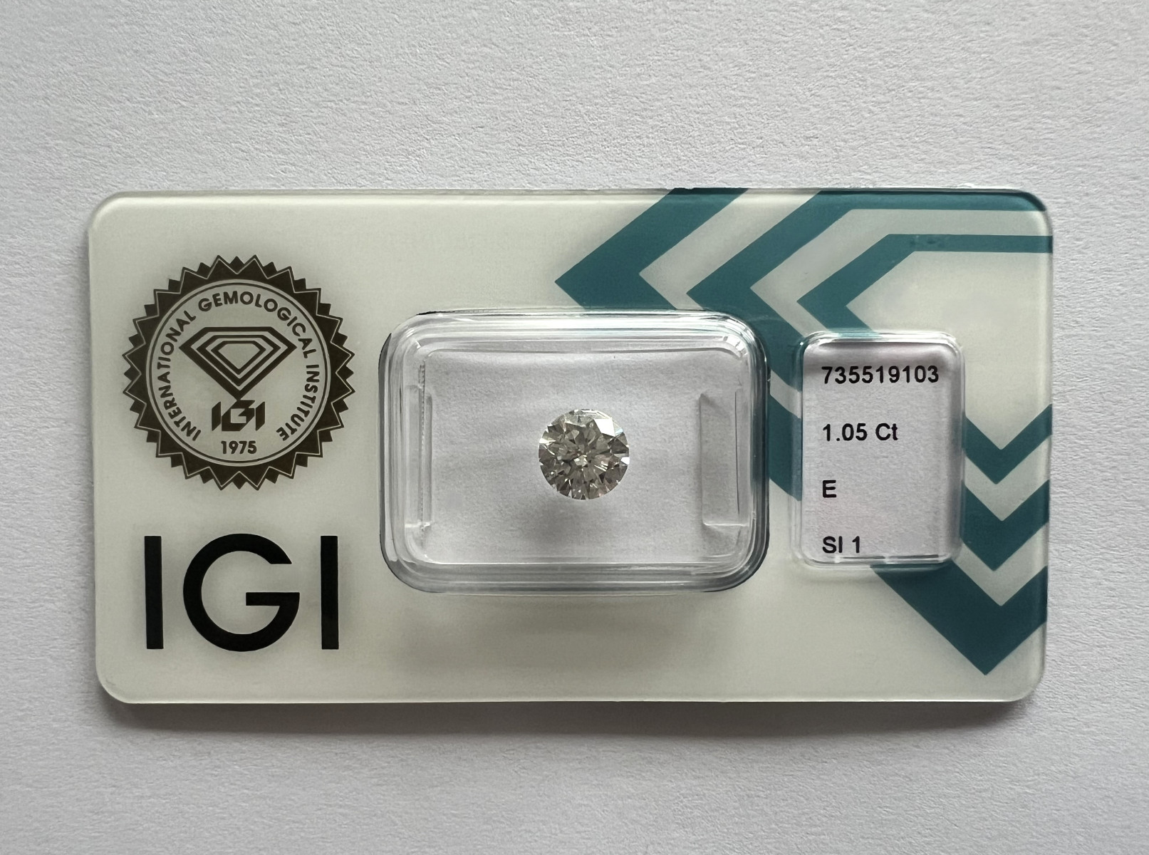 1.05 CT E SI1 NARAVNI DIAMANT NATURAL DIAMOND 1 1.05 CT, E, SI1 NARAVNI DIAMANT